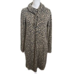 First Love by Lovelyn soft animal print cowl neck tie neck dress w/ pockets - S